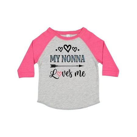 

Inktastic My Nonna Loves Me Girls Gift Toddler Toddler Girl T-Shirt