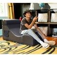 thumbnail image 2 of Jaxx Flexx V-Tex Convertible 3 in 1 Gamer Chair, Table, & Ottoman w/ Adjustable Headrest & Pocket - Vinyl Black, 2 of 8