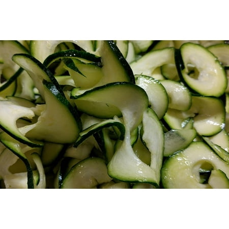 - LAMINATED POSTER Zucchini Sliced Noodles Zoodles Spiral Spiralized Poster Print 24 x 36