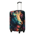 thumbnail image 2 of Cauagu Colorful Flower Goat Print Travel Luggage Cover,Travel Dust-proof Suitcase Cover Softside Suitcase Protector for 18-32inch,Not Included Suitcase, 2 of 8