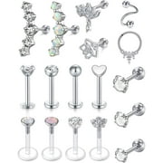 16G Surgical Steel Tragus Hoop Earring Stud Helx Cartilage Jewelry Briana Williams Piercing Ring