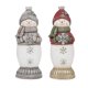 thumbnail image 2 of Toystoory Estatuilla de muñeco de nieve de Navidad, adorno brillante interesante para el hogar, artesanías de vacaciones, decoración de Gris, 2 of 6