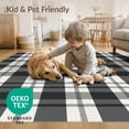 thumbnail image 4 of ODIKA Plaid Fabric Overlapping Framework Traditional Bathroom Checked for Great Room, Indoor Open Concept, Large Living Low Profile Flatwoven, 4 of 7