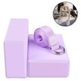 thumbnail image 2 of Cork Yoga Block 2 Pack EVA Foam Yoga Block Set of 2 Yoga Block with Strap, Yoga Bricks with Strap, Yoga Block Yoga Brick Yoga Cube Stretch Blocks Stretching Blocks, 2 of 5