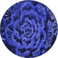 thumbnail image 1 of Ahgly Company Machine Washable Indoor Round Transitional Denim Dark Blue Area Rugs, 6' Round, 1 of 7