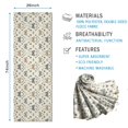 thumbnail image 2 of 74x26 Inch Yoga Towel, Sweat Absorbent Non-Slip Mat for Hot Yoga, Pilates & Fitness,Butterfly Monochrome Floral Beige Pattern, 2 of 5