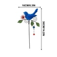 thumbnail image 4 of Garden Stakes， Metal Flower Stakes With Bird Decorations， Outdoor Yard Art For Patio And Garden， Decorative Spring Garden Stakes， Wind Activated Moving Bird Ornaments, 4 of 8