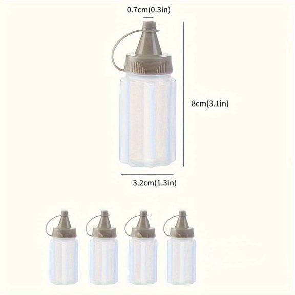 Leakproof Squeeze Bottles for Sauces, 2PCS Refillable Condiment Squeeze Bottles, No Drip Sauce Bottles for Travel, Lunch Box & Camping