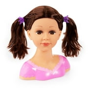 Bayer Design Charlene Super Model Makeup Styling Head, Brunette, Includes Makeup and Stickers, Childrens Pretend Play 3+