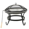 thumbnail image 2 of 2-in-1 Fire Pit and BBQ with Poker 22"x22"x19.3" Stainless Steel, 2 of 8