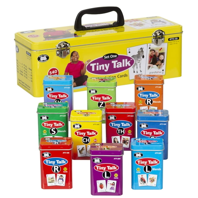 Super Duper Publications | Tiny Talk Articulation and Language Photo Flash Cards: Bundle 1 (10 Fun Decks) | Educational Resource for Children