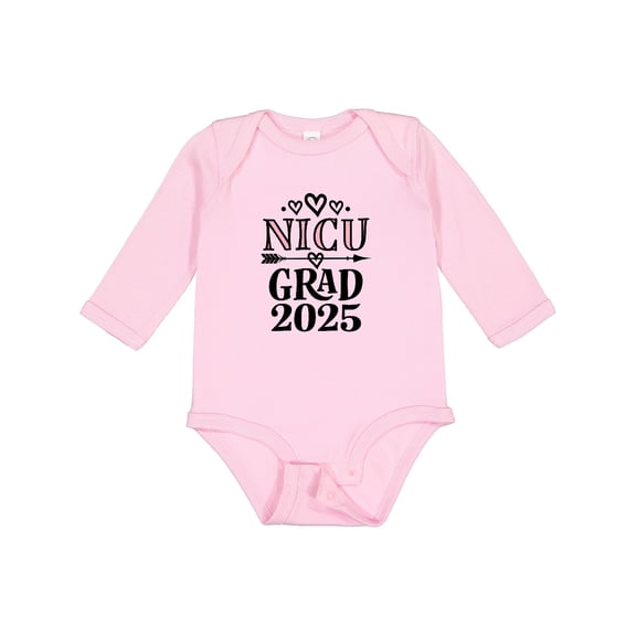 Inktastic Nicu Graduate 2025 Baby Girl Girls Long Sleeve Baby Bodysuit