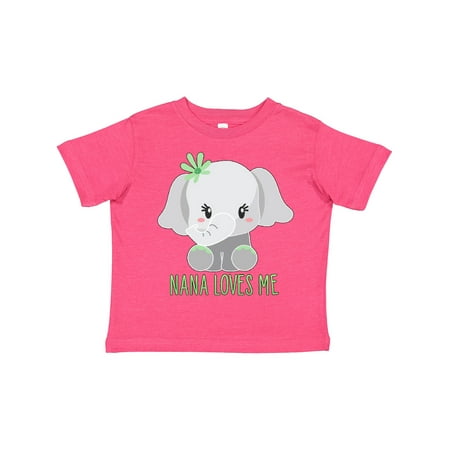 

Inktastic Nana Loves Me- Cute Elephant Gift Toddler Boy or Toddler Girl T-Shirt
