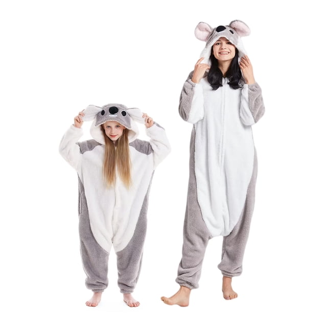 Disfraz de koala DarkCom de Animal Onesie para niños de 4 a 5 años