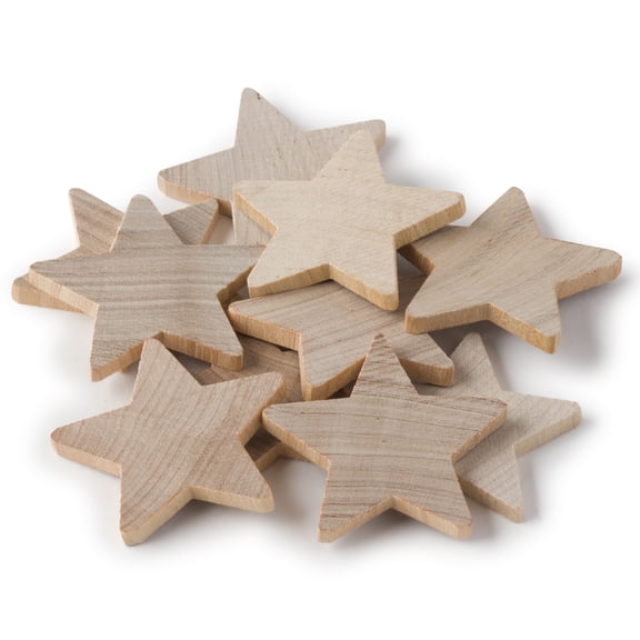 6 Packs: 10 ct. (60 total) 1.5" Birchwood Stars by Make Market