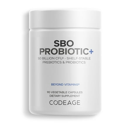Codeage SBO Probiotics 50 Billion CFU, Soil-Based Organisms, Prebiotics, Organic Fermented Botanicals, 90 ct