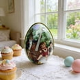 thumbnail image 4 of HuiXinOu Easter Bunny Metal Tin Egg, Decorative Jewelry Candy Box for Easter Egg Hunt Party Favors Gift Basket Fillers Holiday Table Decor and Small Trinket Storage, 4 of 6