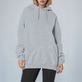 thumbnail image 2 of MuXi Women's Oversized Letter Print Hoodie Soft Pullover Sweatshirt Casual Loose Fit Comfortable Daily Wear (Grey,XXXL), 2 of 6