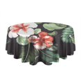 thumbnail image 5 of Pioneer Flower Floral Print Pattern Round Tablecloth 60"x60",Wrinkle Wipeable Table Cloth for Kitchen Dining Room Picnic Patio Party, 5 of 6