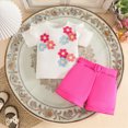 thumbnail image 2 of KPOPLK 2 Piece Baby Girl Summer Clothes Short Sleeve Gingham Puff Sleeve with Elastic Waist Shorts Outfits Set 1t 2t 3t 4t 5t 6t(9-12 Months,Hot Pink), 2 of 8
