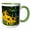 Green/White, variant on 3drose, Fire Colored Black-eye Susans, 15oz Two-tone Red Mug