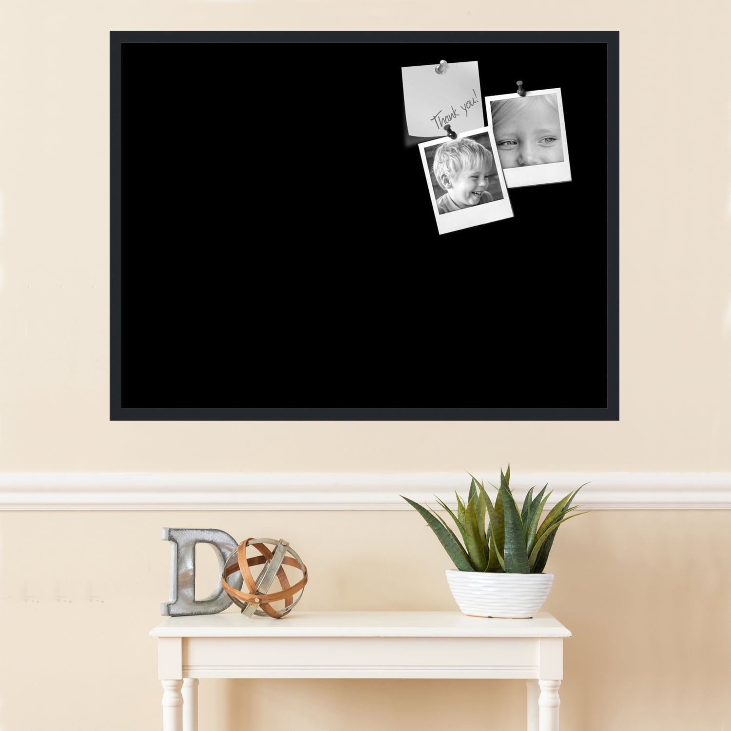 PinPix 40x30 Custom Cork Bulletin Board Solid Black Poster Board Has a Fabric Style Canvas Finish, Framed in Solid Black, by ArtToFrames (PinPix-622)
