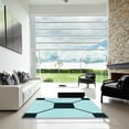 thumbnail image 7 of Ahgly Company Machine Washable Indoor Square Transitional Deep-Sea Green Area Rugs, 3' Square, 7 of 7