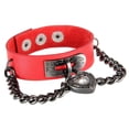 thumbnail image 2 of de material cuero PU de moda, brazalete Vintage, brazalete de , joyería para punk, regalos para Cosplay, , Halloween, 6,5 cm d rojo, 2 of 7