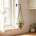 thumbnail image 6 of Geometric Air Plant Holder with Hanging Chain, Metal Hanging Tillandsia Holder, 3 Different Size Macrame Plant Holder, for Small Air Plants Indoor Garden Wall Decor, 6 of 6