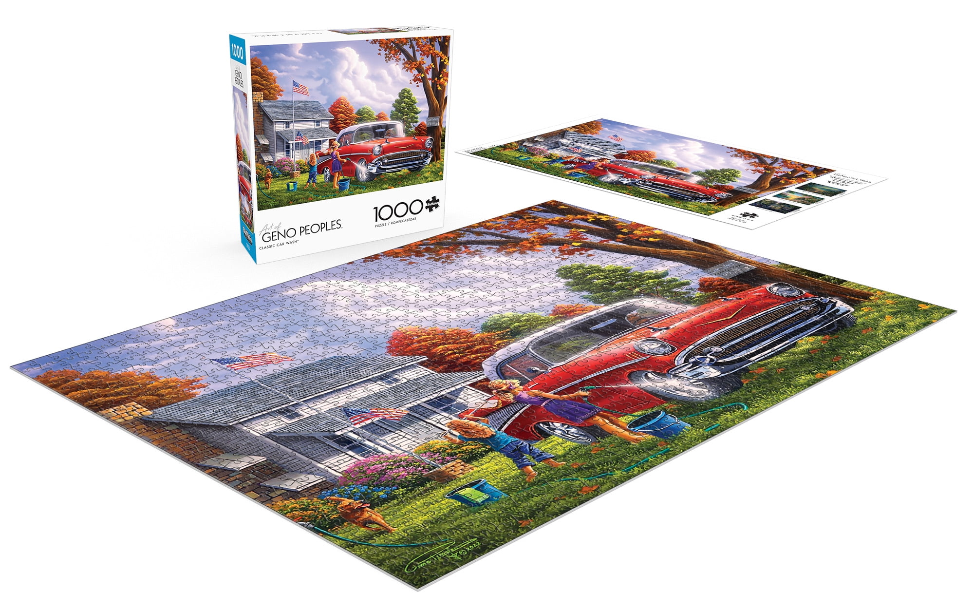 Buffalo Games 1000-Piece Geno Peoples Classic Car Wash Jigsaw Puzzle