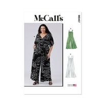 McCall's Sewing Pattern 8457 - Misses' Loose Fit Jumpsuit and Sash, Size: A (S-M-L-XL-XXL)
