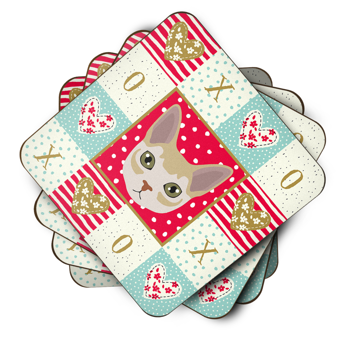 Singapura Cat Love Foam Coaster Set of 4