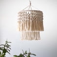 thumbnail image 6 of deevoka Bohemian Macrame Lamp Shade Hanging Ornaments Handmade Woven Pendant Light Cover 20x35cm Metal Frame, 6 of 9