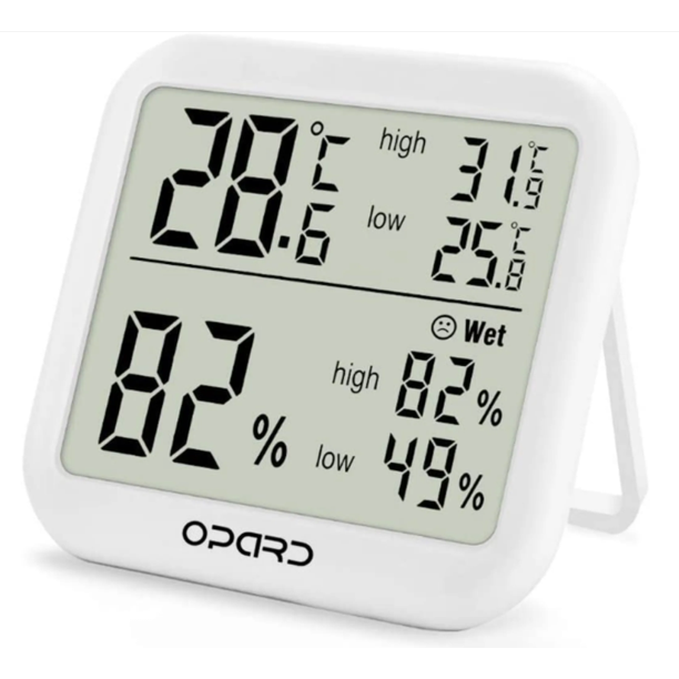ERQVHQV Termómetro para interiores Higrómetro, Termómetro, Termohigrómetro, Humedad del higrómetro, Termómetro para interiores, Higrómetro, Temperatura del aire y Medición de la humedad oso de fresa Electrónica