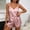 Pink, variant on BRGZLK Pajama Set For Women Cami Top Tie Detail Shorts Loungewear Summer Weekend Casual Lazy Days Home Relaxation Office Leisure Cozy Comfort Restful Sleep