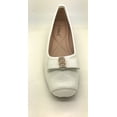 thumbnail image 4 of Victoria K Snake Skin Texured Rhinestones Double Bow Wedge Flats (Women), 4 of 5