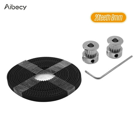 Aibecy 3D Printer Tool Kit 16 20 Timing Aluminum Pulley Wheels 2 Meters Timing GT2 Belt Hexagon Wrench Accessory Parts Suite for 3D (Best Wrenches For The Money)