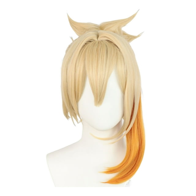 Peluca de cosplay Genshin Impact Yoimiya para fiesta de Halloween