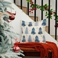 thumbnail image 3 of Christmas Pillow Cover 18X18 Inch Christmas Tree Snowflake Decoration Holiday Farmhouse Winter Pillow Case Decor for Home Sofa Couch (Green) AA223-18, 3 of 6