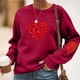 thumbnail image 2 of RKSTN Valentine Gifts Sweatshirts for Women Oversized Crewneck Valentine's Day Heart Graphic Print Hoodless Sweatshirt Womens Casual Plus Size Round Neck Loose Comfy Sweatshirt Fall Spring Clothes, 2 of 6