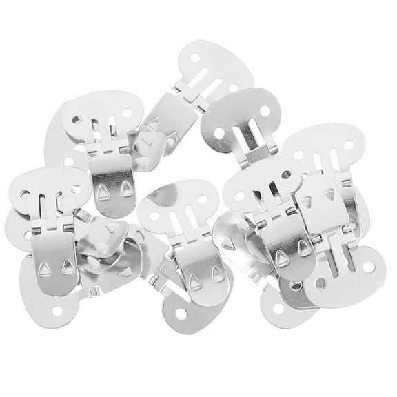 OUNONA  20 Pcs Shoe Clips for Pumps Metal Elastic Folding Buckle Clothes Buttons