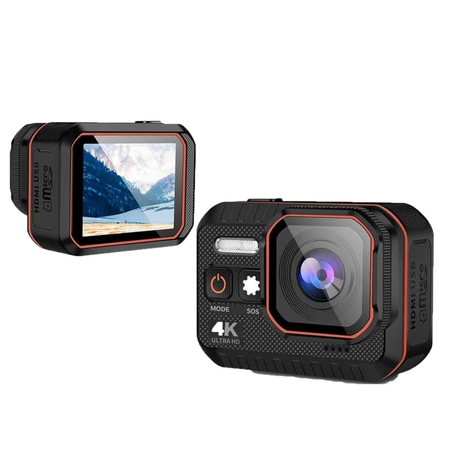 HD 4K Action Camera 170 Degree WiFi 30fps Video Professional Support NightShot Waterproof Diving Camera Case For Video ,Wide USe