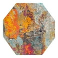 thumbnail image 3 of Unique Loom Vivid Collection Area Rug - Kolkata (5' 3" Octagon Multi/Yellow), 3 of 7