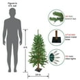thumbnail image 4 of Pre-Lit Medium Alpine Artificial Christmas Tree - Clear Lights 7 Foot, 4 of 5