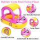 thumbnail image 5 of Flotador inflable para piscina con dosel para bebé, con forma de coche, para bebés, barco flotante con parasol, asiento de seguridad para niños pequeños, anillo de natación, piscina, flotadores de primavera, verano, playa, juegos al aire libre (rosa) Sailing Electrónica, 5 of 6