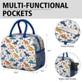 thumbnail image 6 of Womens Colorful Dinosaur and Floral Pattern Lunch Box for Work,Insulated Lunch Bag for Women,Loncheras Para Mujer,Leakproof Adult Lunch Bag for Work,Beach,Travel,Picnic,Camping, 6 of 7