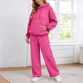 thumbnail image 4 of TOMVIGX 2 Piece Sets for Women Oversized Matching Lounge Sets Fashion Vacation Outfits Hoodies Sweatshirt Wide Leg Pants Everyday Wear Hot Pink M, 4 of 6