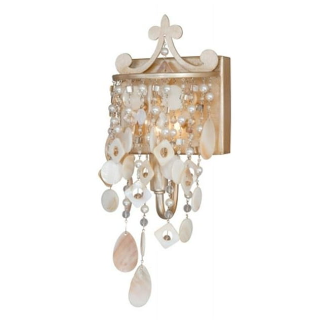 Vaxcel International W0008 Anastasia 1L Vanity - Silver Leaf