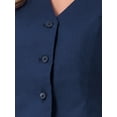 thumbnail image 6 of INSPIRE CHIC Women's Vest Sleeveless Button Down V Neck Crop Waistcoat Deep Blue S, 6 of 7