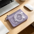 thumbnail image 5 of WeDecorBay Small Travel Pouch Organizer Lightweight Mesh Zippered Design Durable Storage for Tiny Items Cards Documents Versatile Use for Travel School Office Daily Commute Purple,Free Size, 5 of 6